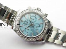 Daytona T Crystals Bezel SS APSF Best Edition Ice Blue Dial On SS Bracelet A7750
