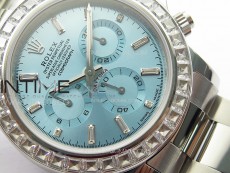 Daytona T Crystals Bezel SS APSF Best Edition Ice Blue Dial On SS Bracelet A7750