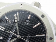 Royal Oak 41mm 15400 SS APSF 1:1 Best Edition Black Textured Dial on SS Bracelet A3120 Super Clone