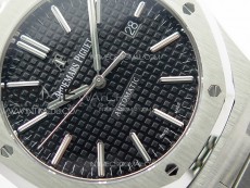 Royal Oak 41mm 15400 SS APSF 1:1 Best Edition Black Textured Dial on SS Bracelet A3120 Super Clone