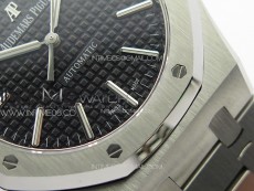 Royal Oak 41mm 15400 SS APSF 1:1 Best Edition Black Textured Dial on SS Bracelet A3120 Super Clone