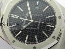 Royal Oak 41mm 15400 SS APSF 1:1 Best Edition Black Textured Dial on SS Bracelet A3120 Super Clone