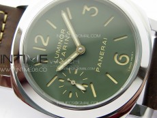 PAM911 T Noob 1:1 Best Edition on Brown Leather Strap A6497 with Y-Incabloc V12