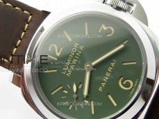 PAM911 T Noob 1:1 Best Edition on Brown Leather Strap A6497 with Y-Incabloc V12