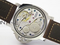 PAM911 T Noob 1:1 Best Edition on Brown Leather Strap A6497 with Y-Incabloc V12