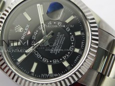 Sky-Dweller 326934 904L SS Noob 1:1 Best Edition Black Dial on SS Bracelet Asian 23J to 9001