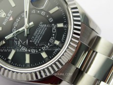 Sky-Dweller 326934 904L SS Noob 1:1 Best Edition Black Dial on SS Bracelet Asian 23J to 9001