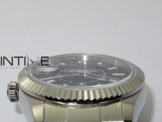Sky-Dweller 326934 904L SS Noob 1:1 Best Edition Black Dial on SS Bracelet Asian 23J to 9001