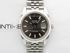 DateJust 41 126334 ZF 1:1 Best Edition 904L Steel Gray Dial Stick Marker on Jubilee Bracelet A2824
