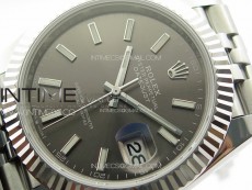 DateJust 41 126334 ZF 1:1 Best Edition 904L Steel Gray Dial Stick Marker on Jubilee Bracelet A2824
