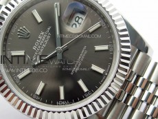 DateJust 41 126334 ZF 1:1 Best Edition 904L Steel Gray Dial Stick Marker on Jubilee Bracelet A2824