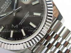 DateJust 41 126334 ZF 1:1 Best Edition 904L Steel Gray Dial Stick Marker on Jubilee Bracelet A2824
