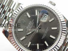 DateJust 41 126334 ZF 1:1 Best Edition 904L Steel Gray Dial Stick Marker on Jubilee Bracelet A2824