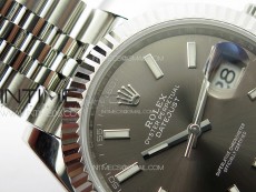 DateJust 41 126334 ZF 1:1 Best Edition 904L Steel Gray Dial Stick Marker on Jubilee Bracelet A2824