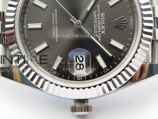 DateJust 41 126334 ZF 1:1 Best Edition 904L Steel Gray Dial Stick Marker on Jubilee Bracelet A2824