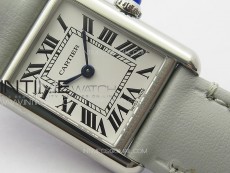 Tank Louis Ladies 22mm SS 8848F 1:1 Best Edition White Dial on Pink Leather Strap Ronda Quartz