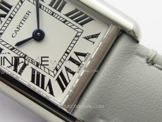 Tank Louis Ladies 22mm SS 8848F 1:1 Best Edition White Dial on Pink Leather Strap Ronda Quartz