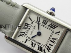 Tank Louis Ladies 22mm SS 8848F 1:1 Best Edition White Dial on Pink Leather Strap Ronda Quartz