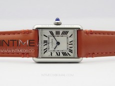 Tank Louis Ladies 22mm SS 8848F 1:1 Best Edition White Dial on Orange Leather Strap Ronda Quartz