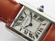 Tank Louis Ladies 22mm SS 8848F 1:1 Best Edition White Dial on Orange Leather Strap Ronda Quartz