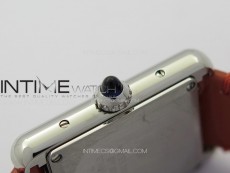 Tank Louis Ladies 22mm SS 8848F 1:1 Best Edition White Dial on Orange Leather Strap Ronda Quartz