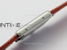 Tank Louis Ladies 22mm SS 8848F 1:1 Best Edition White Dial on Orange Leather Strap Ronda Quartz