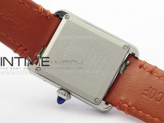 Tank Louis Ladies 22mm SS 8848F 1:1 Best Edition White Dial on Orange Leather Strap Ronda Quartz