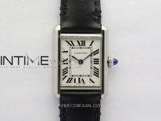 Tank Louis Ladies 22mm SS 8848F 1:1 Best Edition White Dial on Black Leather Strap Ronda Quartz