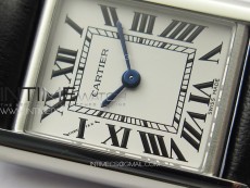 Tank Louis Ladies 22mm SS 8848F 1:1 Best Edition White Dial on Black Leather Strap Ronda Quartz