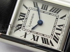 Tank Louis Ladies 22mm SS 8848F 1:1 Best Edition White Dial on Black Leather Strap Ronda Quartz