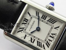 Tank Louis Ladies 22mm SS 8848F 1:1 Best Edition White Dial on Black Leather Strap Ronda Quartz