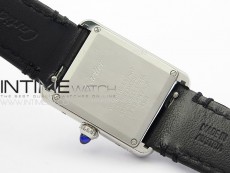 Tank Louis Ladies 22mm SS 8848F 1:1 Best Edition White Dial on Black Leather Strap Ronda Quartz