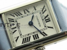 Tank Louis Ladies 22mm SS 8848F 1:1 Best Edition White Dial on Blue Leather Strap Ronda Quartz