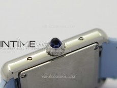 Tank Louis Ladies 22mm SS 8848F 1:1 Best Edition White Dial on Blue Leather Strap Ronda Quartz