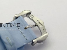 Tank Louis Ladies 22mm SS 8848F 1:1 Best Edition White Dial on Blue Leather Strap Ronda Quartz