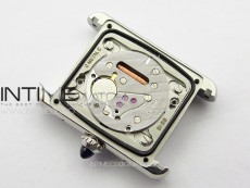 Tank Louis Ladies 22mm SS 8848F 1:1 Best Edition White Dial on Green Leather Strap Ronda Quartz