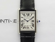 Tank Louis Ladies 25mm SS 8848F 1:1 Best Edition White Dial on Black Leather Strap Ronda Quartz