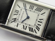 Tank Louis Ladies 25mm SS 8848F 1:1 Best Edition White Dial on Black Leather Strap Ronda Quartz