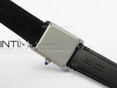 Tank Louis Ladies 25mm SS 8848F 1:1 Best Edition White Dial on Black Leather Strap Ronda Quartz