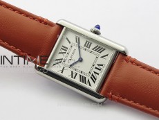 Tank Louis Ladies 25mm SS 8848F 1:1 Best Edition White Dial on Orange Leather Strap Ronda Quartz