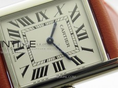 Tank Louis Ladies 25mm SS 8848F 1:1 Best Edition White Dial on Orange Leather Strap Ronda Quartz