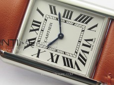 Tank Louis Ladies 25mm SS 8848F 1:1 Best Edition White Dial on Orange Leather Strap Ronda Quartz