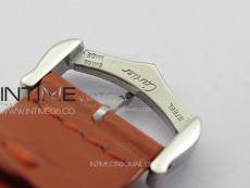 Tank Louis Ladies 25mm SS 8848F 1:1 Best Edition White Dial on Orange Leather Strap Ronda Quartz