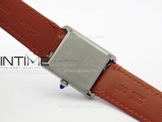 Tank Louis Ladies 25mm SS 8848F 1:1 Best Edition White Dial on Orange Leather Strap Ronda Quartz