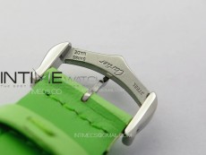 Tank Louis Ladies 25mm SS 8848F 1:1 Best Edition White Dial on Green Leather Strap Ronda Quartz