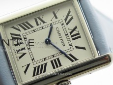 Tank Louis Ladies 25mm SS 8848F 1:1 Best Edition White Dial on Blue Leather Strap Ronda Quartz