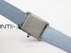Tank Louis Ladies 25mm SS 8848F 1:1 Best Edition White Dial on Blue Leather Strap Ronda Quartz