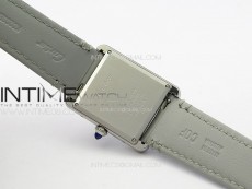 Tank Louis Ladies 25mm SS 8848F 1:1 Best Edition White Dial on GrayLeather Strap Ronda Quartz