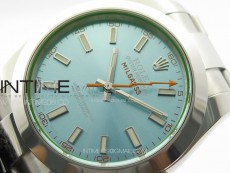 Milgauss 116400 GV Real Green Sapphire SS APSF 1:1 Best Edition Ice Blue Dial on SS Bracelet A2824