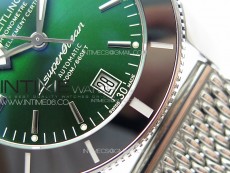 SuperOcean 42mm AB2010 SS B50 1:1 Best Edition Green Dial Black Ceramic Bezel on SS Bracelet A2824